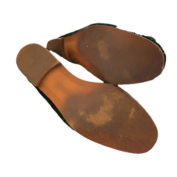 Sam Edelman Green Faux Suede Loraine Slip On Loafers Sz 7 Office Business - Picture 4 of 6